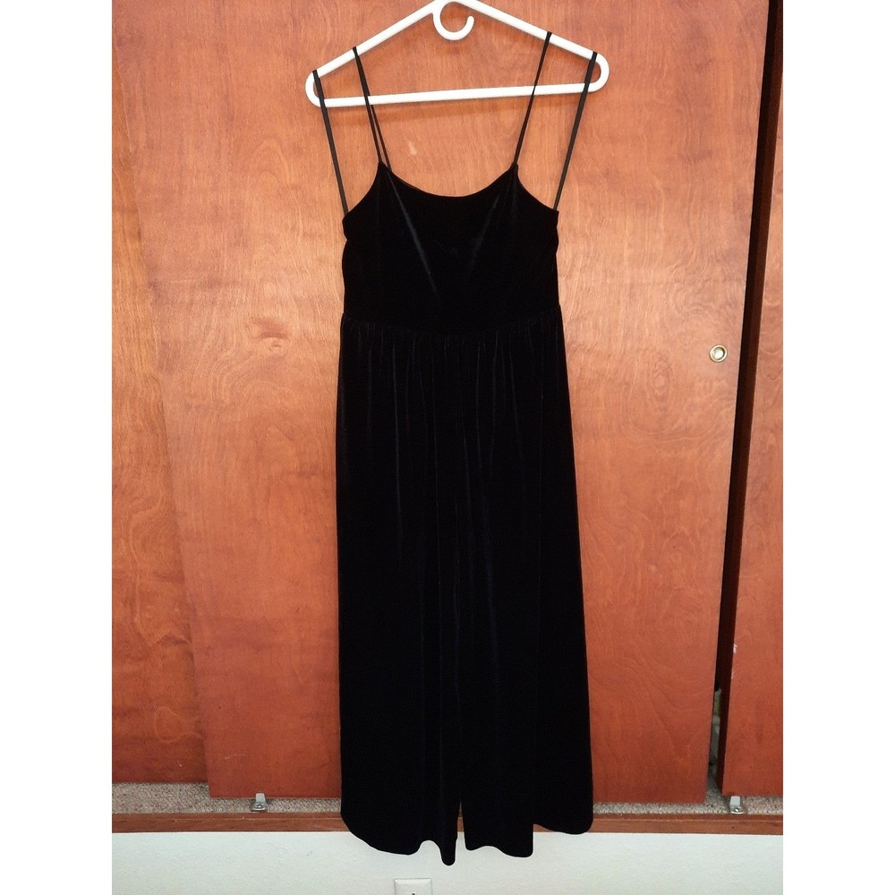 Urban Outfitters Black Velvet Jumpsuit - Size Small